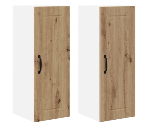 Virtuves Sienas Skapītis 2 Pcs Artisānā Ozols 30 X 31 X 80 Cm Vidaxl