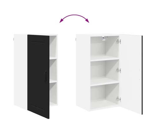 Virtuves Sienas Skapītis Ar Plauktu Melna 40 X 31 X 80 Cm Vidaxl