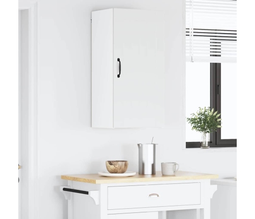 Virtuves Sienas Skapītis Ar Plauktu Augsta Spīduma Baltā Krāsa Vidaxl