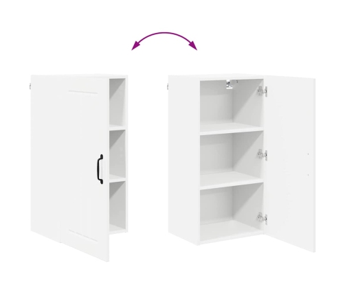 Virtuves Sienas Skapītis Ar Plauktu Augsta Spīduma Baltā Krāsa Vidaxl