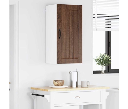 Virtuves Sienas Skapītis Ar Plauktu Brūns Ozols 40 X 31 X 80 Cm Vidaxl