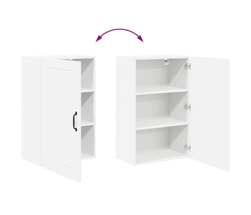 Virtuves Sienas Skapītis Ar Plauktu Balts 50 X 31 X 80 Cm Vidaxl