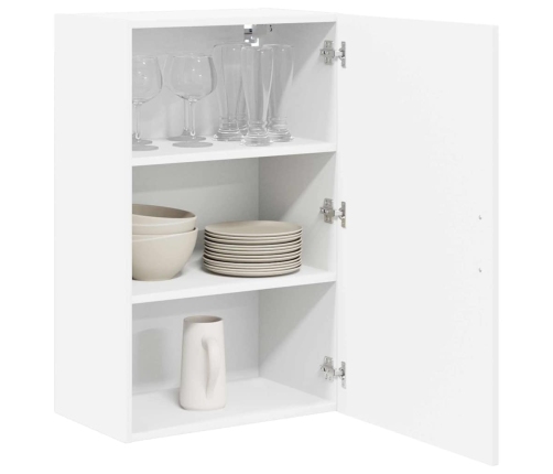 Virtuves Sienas Skapītis Ar Plauktu Balts 50 X 31 X 80 Cm Vidaxl