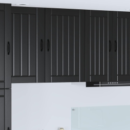 Virtuves Sienas Skapītis Ar Plauktu Melna 50 X 31 X 80 Cm Vidaxl