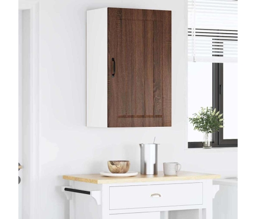 Virtuves Sienas Skapītis Ar Plauktu Brūns Ozols 50 X 31 X 80 Cm Vidaxl