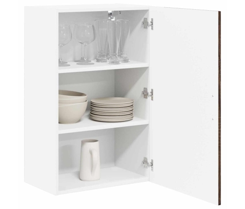 Virtuves Sienas Skapītis Ar Plauktu Brūns Ozols 50 X 31 X 80 Cm Vidaxl