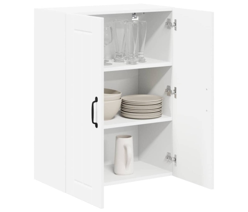 Virtuves Sienas Skapītis Ar Plauktu Balts 60 X 31 X 80 Cm Vidaxl