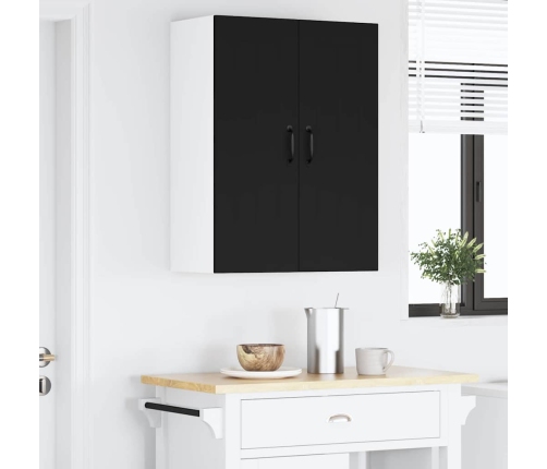 Virtuves Sienas Skapītis Ar Plauktu Melna 60 X 31 X 80 Cm Vidaxl