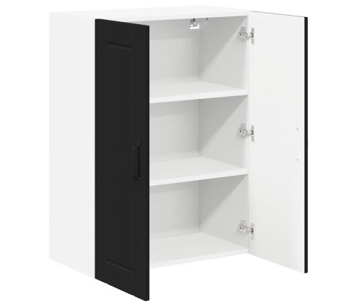Virtuves Sienas Skapītis Ar Plauktu Melna 60 X 31 X 80 Cm Vidaxl