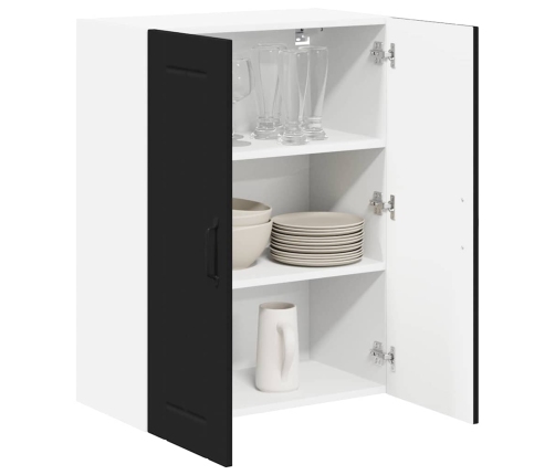 Virtuves Sienas Skapītis Ar Plauktu Melna 60 X 31 X 80 Cm Vidaxl