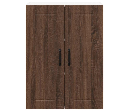 Virtuves Sienas Skapītis Ar Plauktu Brūns Ozols 60 X 31 X 80 Cm Vidaxl