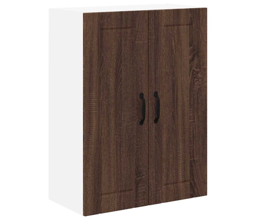 Virtuves Sienas Skapītis Ar Plauktu Brūns Ozols 60 X 31 X 80 Cm Vidaxl