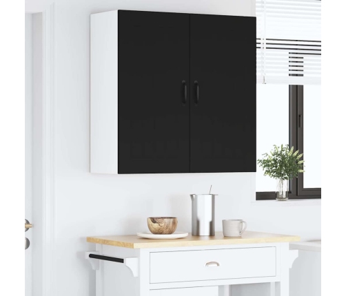 Virtuves Sienas Skapītis Ar Plauktu Melna 80 X 31 X 80 Cm Vidaxl