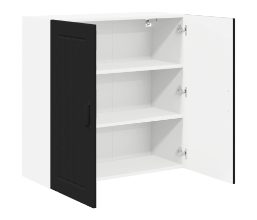 Virtuves Sienas Skapītis Ar Plauktu Melna 80 X 31 X 80 Cm Vidaxl
