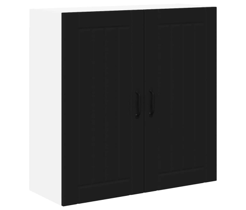Virtuves Sienas Skapītis Ar Plauktu Melna 80 X 31 X 80 Cm Vidaxl