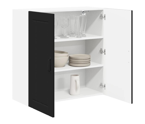 Virtuves Sienas Skapītis Ar Plauktu Melna 80 X 31 X 80 Cm Vidaxl