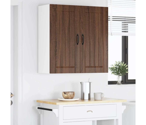 Virtuves Sienas Skapītis Ar Plauktu Brūns Ozols 80 X 31 X 80 Cm Vidaxl