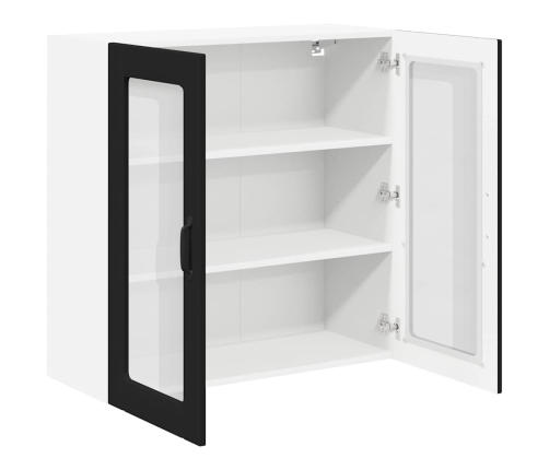 Virtuves Sienas Skapītis Ar Plauktu Melna 80 X 31 X 80 Cm Vidaxl