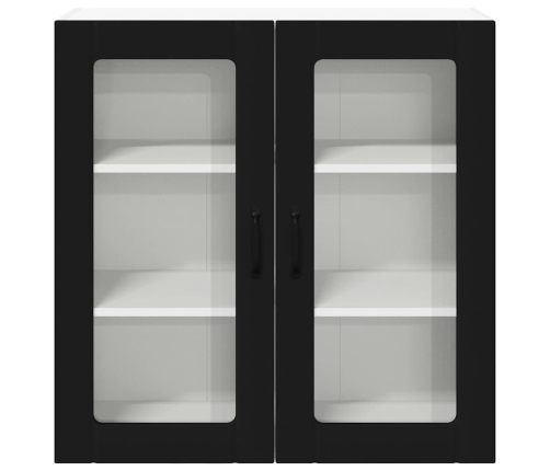 Virtuves Sienas Skapītis Ar Plauktu Melna 80 X 31 X 80 Cm Vidaxl