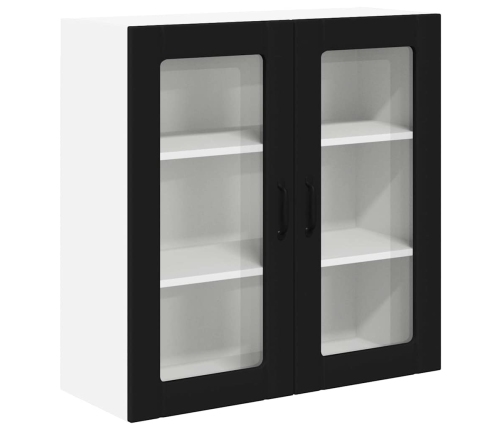 Virtuves Sienas Skapītis Ar Plauktu Melna 80 X 31 X 80 Cm Vidaxl