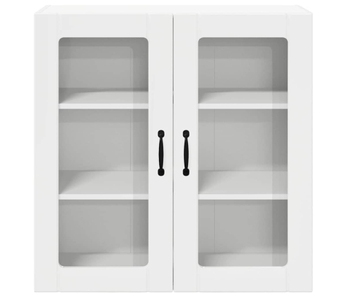 Virtuves Sienas Skapītis Ar Plauktu Augsta Spīduma Baltā Krāsa Vidaxl