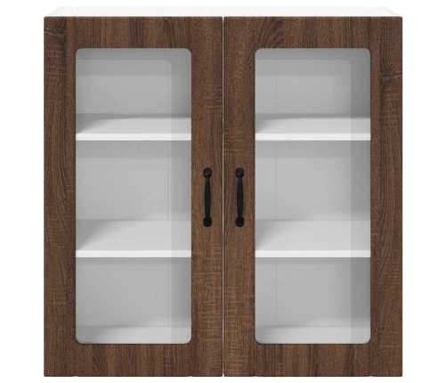 Virtuves Sienas Skapītis Ar Plauktu Brūns Ozols 80 X 31 X 80 Cm Vidaxl