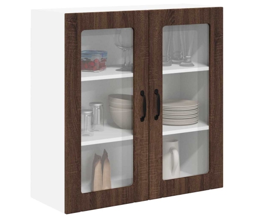 Virtuves Sienas Skapītis Ar Plauktu Brūns Ozols 80 X 31 X 80 Cm Vidaxl