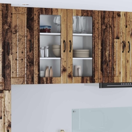 Virtuves Sienas Skapītis Ar Plauktu Vecs Koks 80 X 31 X 80 Cm Vidaxl