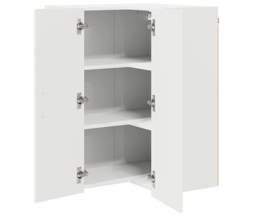 Virtuves Sienas Skapītis Ar Plauktu Balts 57 X 57 X 80 Cm Vidaxl