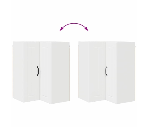 Virtuves Sienas Skapītis Ar Plauktu Balts 57 X 57 X 80 Cm Vidaxl