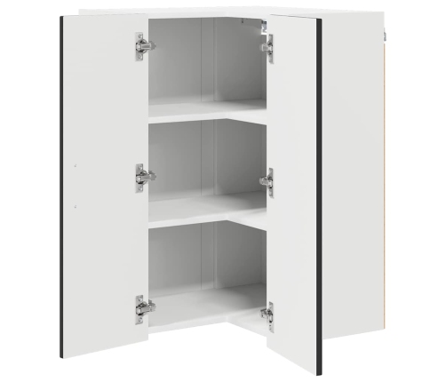 Virtuves Sienas Skapītis Ar Plauktu Melna 57 X 57 X 80 Cm Vidaxl