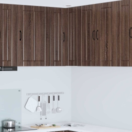 Virtuves Sienas Skapītis Ar Plauktu Brūns Ozols 57 X 57 X 80 Cm Vidaxl