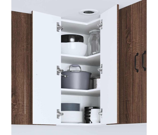 Virtuves Sienas Skapītis Ar Plauktu Brūns Ozols 57 X 57 X 80 Cm Vidaxl