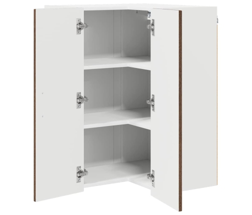 Virtuves Sienas Skapītis Ar Plauktu Brūns Ozols 57 X 57 X 80 Cm Vidaxl