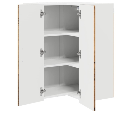 Virtuves Sienas Skapītis Ar Plauktu Vecs Koks 57 X 57 X 80 Cm Vidaxl