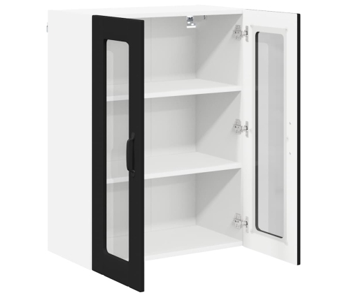 Virtuves Sienas Skapītis Ar Plauktu Melna 60 X 31 X 80 Cm Vidaxl