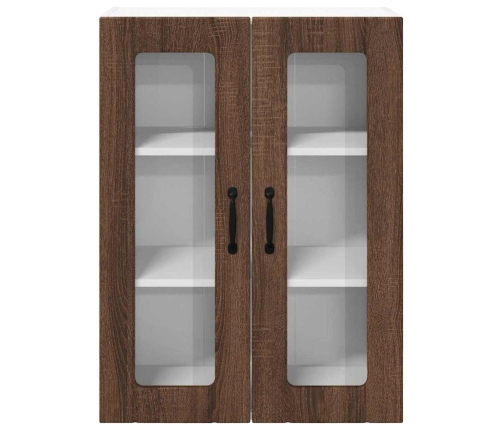 Virtuves Sienas Skapītis Ar Plauktu Brūns Ozols 60 X 31 X 80 Cm Vidaxl