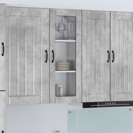 Virtuves Sienas Skapītis Betona Pelēks 40 X 31 X 100 Cm Vidaxl