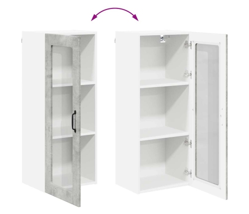 Virtuves Sienas Skapītis Betona Pelēks 40 X 31 X 100 Cm Vidaxl