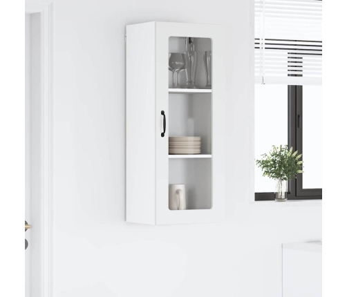 Virtuves Sienas Skapītis Ar Plauktu Augsta Spīduma Baltā Krāsa Vidaxl