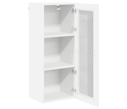 Virtuves Sienas Skapītis Ar Plauktu Augsta Spīduma Baltā Krāsa Vidaxl