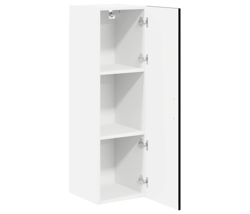 Virtuves Sienas Skapītis Ar Plauktu Melna 30 X 31 X 100 Cm Vidaxl