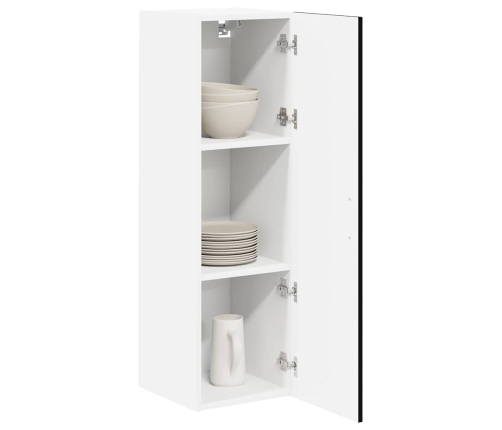 Virtuves Sienas Skapītis Ar Plauktu Melna 30 X 31 X 100 Cm Vidaxl