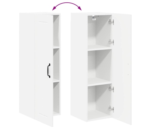 Virtuves Sienas Skapītis Ar Plauktu Augsta Spīduma Baltā Krāsa Vidaxl