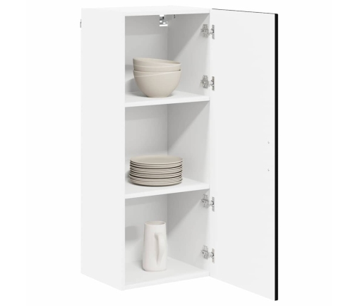 Virtuves Sienas Skapītis Ar Plauktu Melna 40 X 31 X 100 Cm Vidaxl