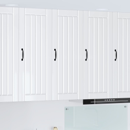 Virtuves Sienas Skapītis Ar Plauktu Augsta Spīduma Baltā Krāsa Vidaxl