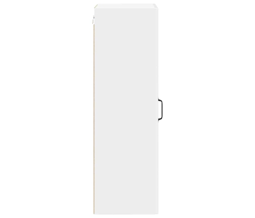 Virtuves Sienas Skapītis Ar Plauktu Augsta Spīduma Baltā Krāsa Vidaxl