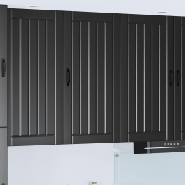 Virtuves Sienas Skapītis Ar Plauktu Melna 50 X 31 X 100 Cm Vidaxl