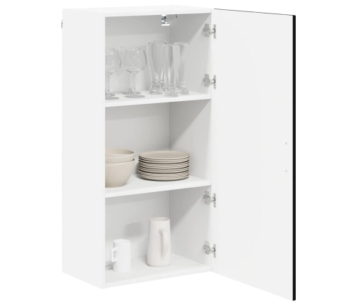 Virtuves Sienas Skapītis Ar Plauktu Melna 50 X 31 X 100 Cm Vidaxl