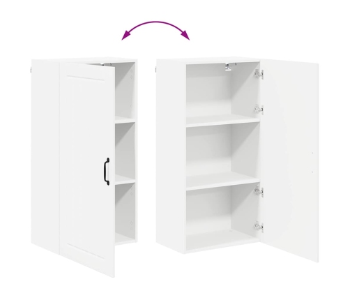 Virtuves Sienas Skapītis Ar Plauktu Augsta Spīduma Baltā Krāsa Vidaxl